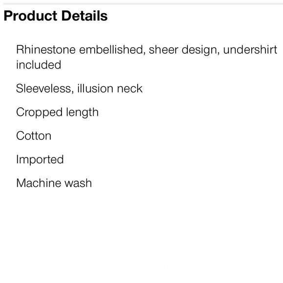 NWT HOUSE OF HARLOW 1960
Floral Rhinestone Mesh Top - Picture 7 of 7